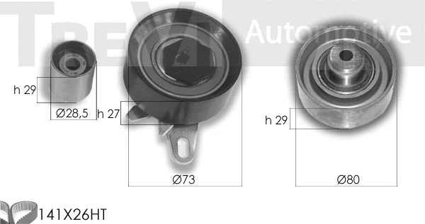 Kit de courroie crantée TREVI AUTOMOTIVE KD1424