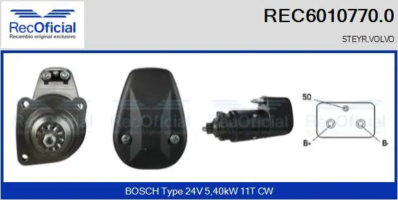 Démarreur RECOFICIAL REC6010770.0