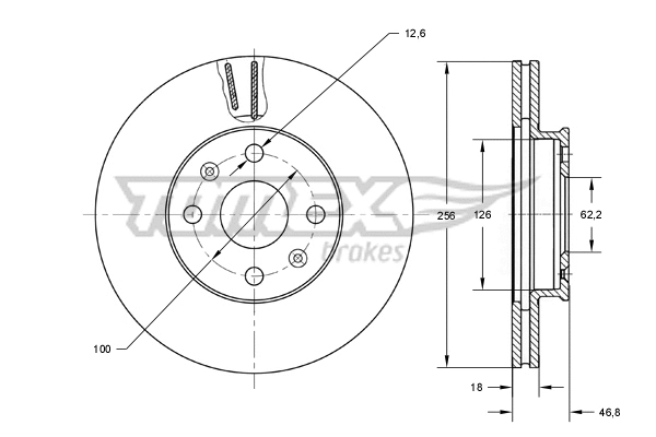 Disque de frein TOMEX Brakes TX 73-33