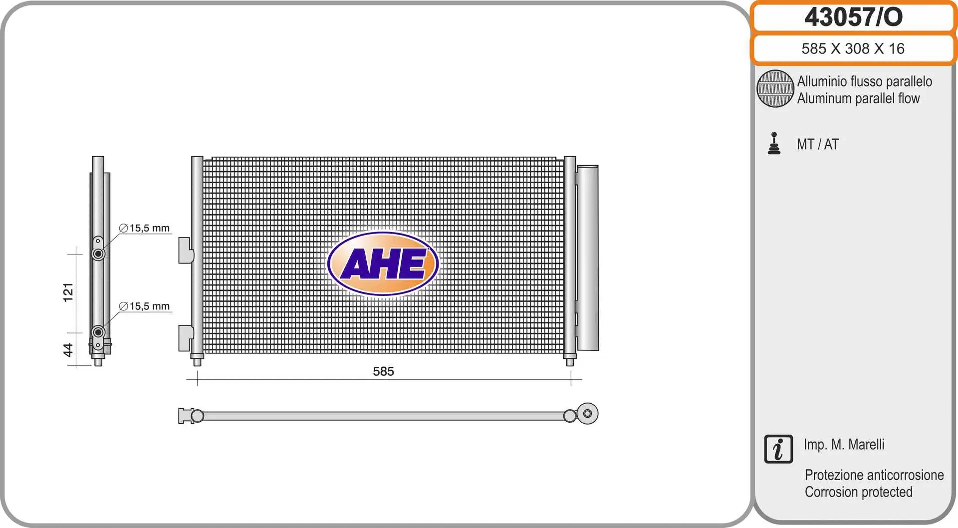 Condenseur, climatisation AHE 43057/O