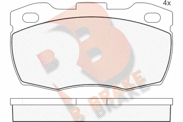 Kit de plaquettes de frein, frein à disque R BRAKE RB1089