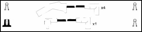 Kit de câbles d'allumage LEMARK HOES1313