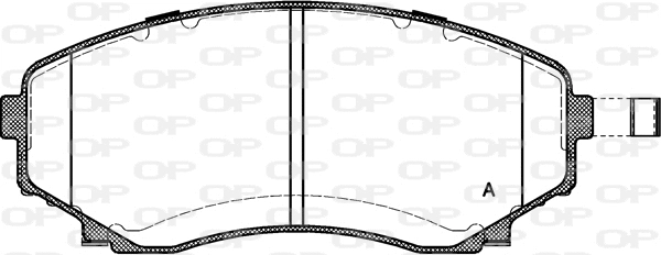 Kit de plaquettes de frein, frein à disque OPEN PARTS BPA0397.22