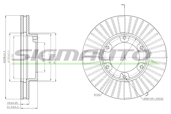 Disque de frein SIGMAUTO DBA882V