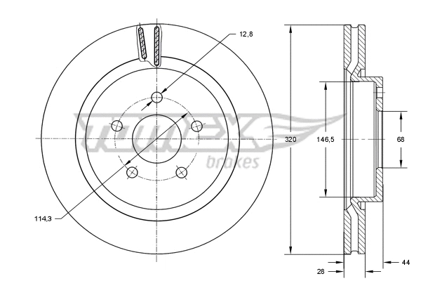 Disque de frein TOMEX Brakes TX 73-52