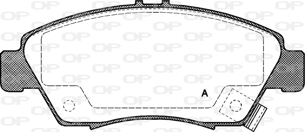 Kit de plaquettes de frein, frein à disque OPEN PARTS BPA0418.02
