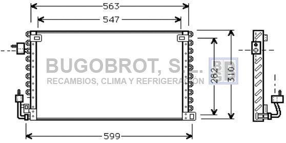 Condenseur, climatisation BUGOBROT 62-PE5180