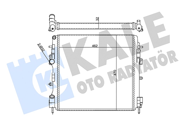 Radiateur, refroidissement du moteur KALE OTO RADYATÖR 355595