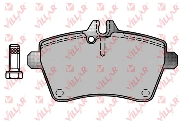 Kit de plaquettes de frein, frein à disque VILLAR 626.1242