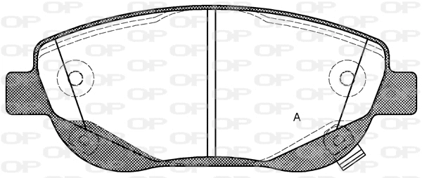 Kit de plaquettes de frein, frein à disque OPEN PARTS BPA1448.02