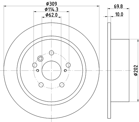 Disque de frein MINTEX MDC83059C