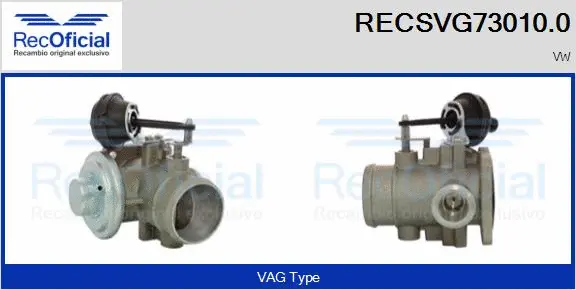 Vanne EGR RECOFICIAL RECSVG73010.0