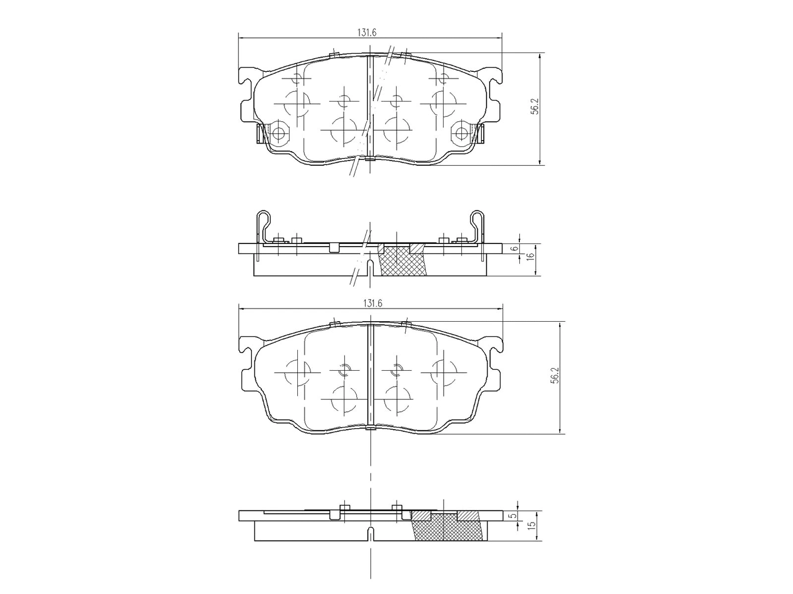 Kit de plaquettes de frein, frein à disque A.Z. Meisterteile AZMT-44-022-1148