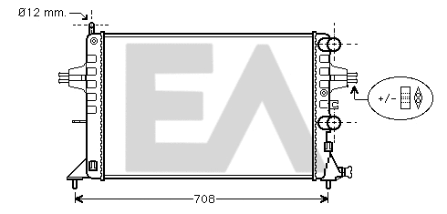 Radiateur, refroidissement du moteur EACLIMA 31R54183
