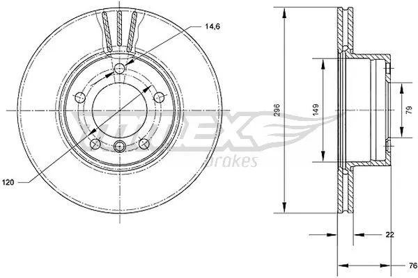 Disque de frein TOMEX Brakes TX 71-05