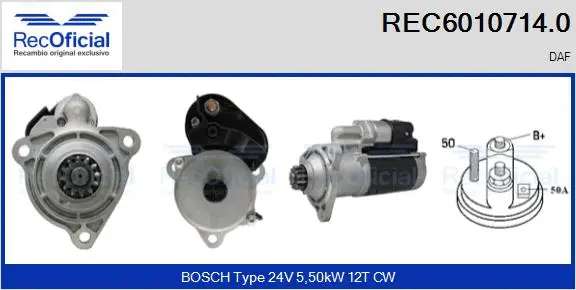 Démarreur RECOFICIAL REC6010714.0