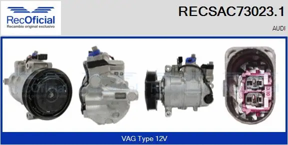Compresseur, climatisation RECOFICIAL RECSAC73023.1