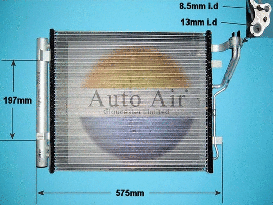 Condenseur, climatisation AUTO AIR GLOUCESTER 16-1075