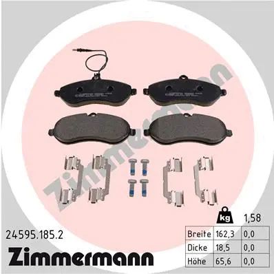 Kit de plaquettes de frein, frein à disque ZIMMERMANN 24595.185.2