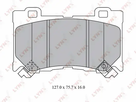Kit de plaquettes de frein, frein à disque LYNXAUTO BD-5742