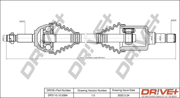 Arbre de transmission Dr!ve+ DP2110.10.0364