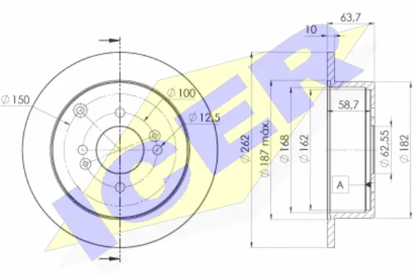 Disque de frein ICER 78BD5102-2