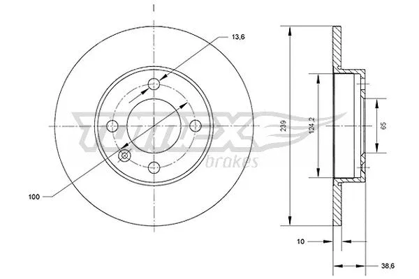 Disque de frein TOMEX Brakes TX 70-88