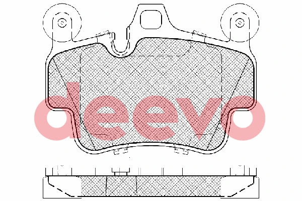 Kit de plaquettes de frein, frein à disque DEEVO BP85600