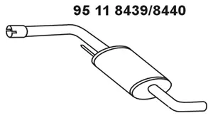 Silencieux central EBERSPÄCHER 95 11 8440
