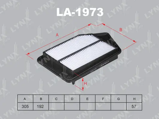 Filtre à air LYNXAUTO LA-1973