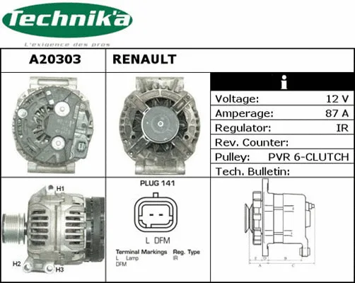 Alternateur Technika A20303