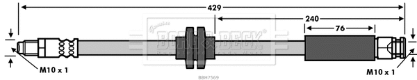 Flexible de frein BORG & BECK BBH7569