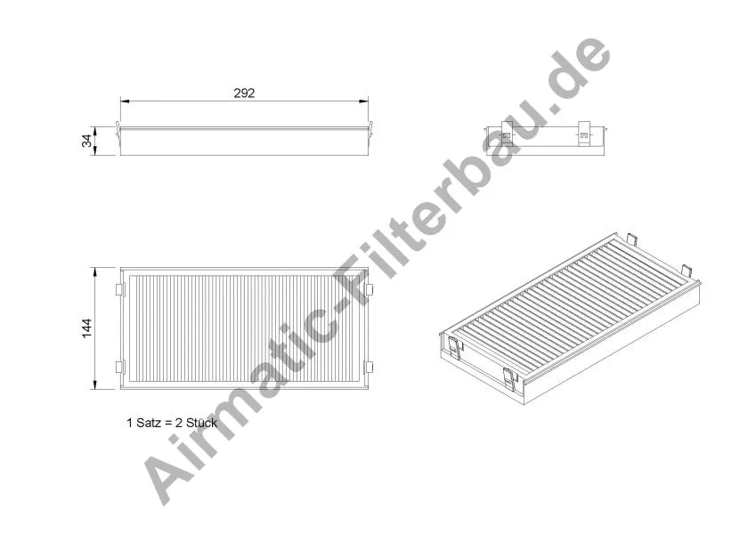 Filtre, air de l'habitacle AIRMATIC Filterbau IF1164SB
