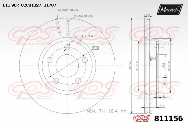 Disque de frein MAXTECH 811156