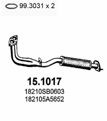 Tuyau d'échappement ASSO 15.1017