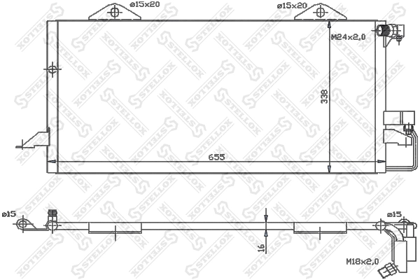 Condenseur, climatisation STELLOX 10-45300-SX