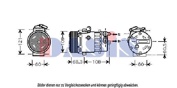 Compresseur, climatisation AKS DASIS 851861N