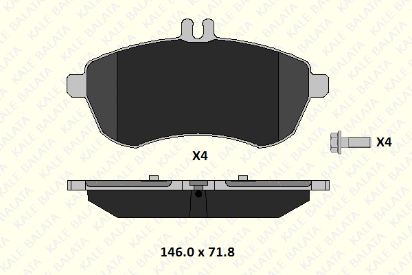 Kit de plaquettes de frein, frein à disque KALE 24306 206 15