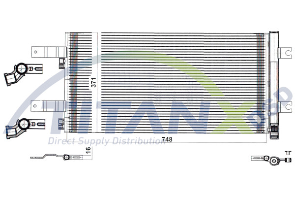Condenseur, climatisation TitanX CD139006