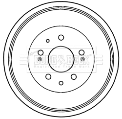 Tambour de frein BORG & BECK BBR7233