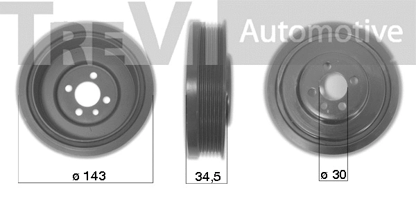Poulie, vilebrequin TREVI AUTOMOTIVE PC1036