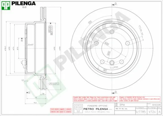 Disque de frein PILENGA V724