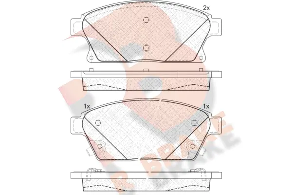 Kit de plaquettes de frein, frein à disque R BRAKE RB1939