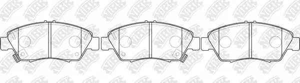 Kit de plaquettes de frein, frein à disque NiBK PN8264