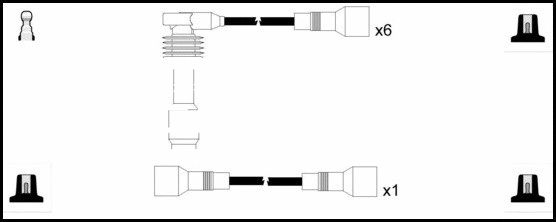Kit de câbles d'allumage LEMARK HOES346