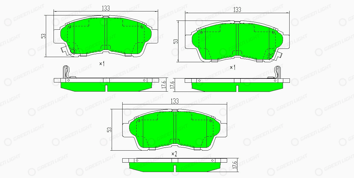 Kit de plaquettes de frein, frein à disque Automotive Adriado GLBP0294