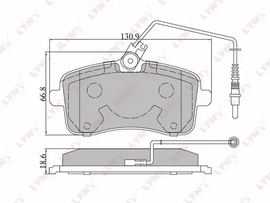 Kit de plaquettes de frein, frein à disque LYNXAUTO BD-6101