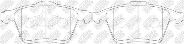 Kit de plaquettes de frein, frein à disque NiBK PN5802