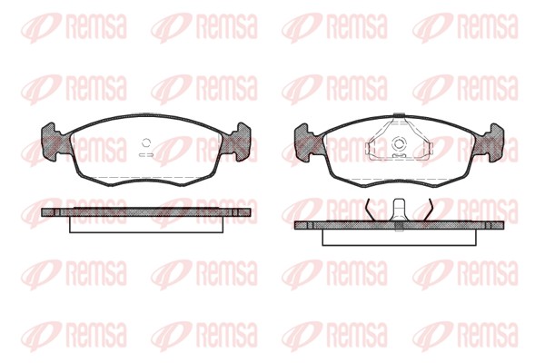 Kit de plaquettes de frein, frein à disque REMSA 0172.00