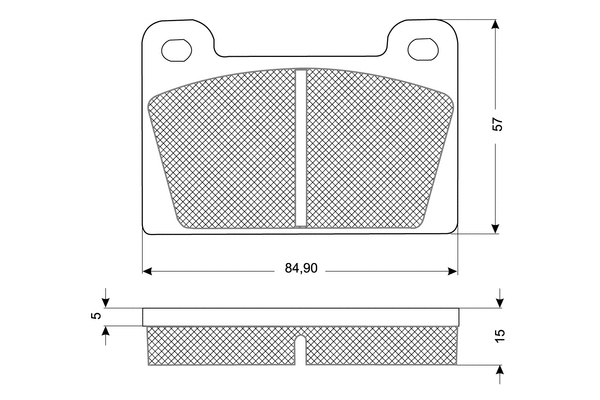 Kit de plaquettes de frein, frein à disque PROCODIS FRANCE PF1026